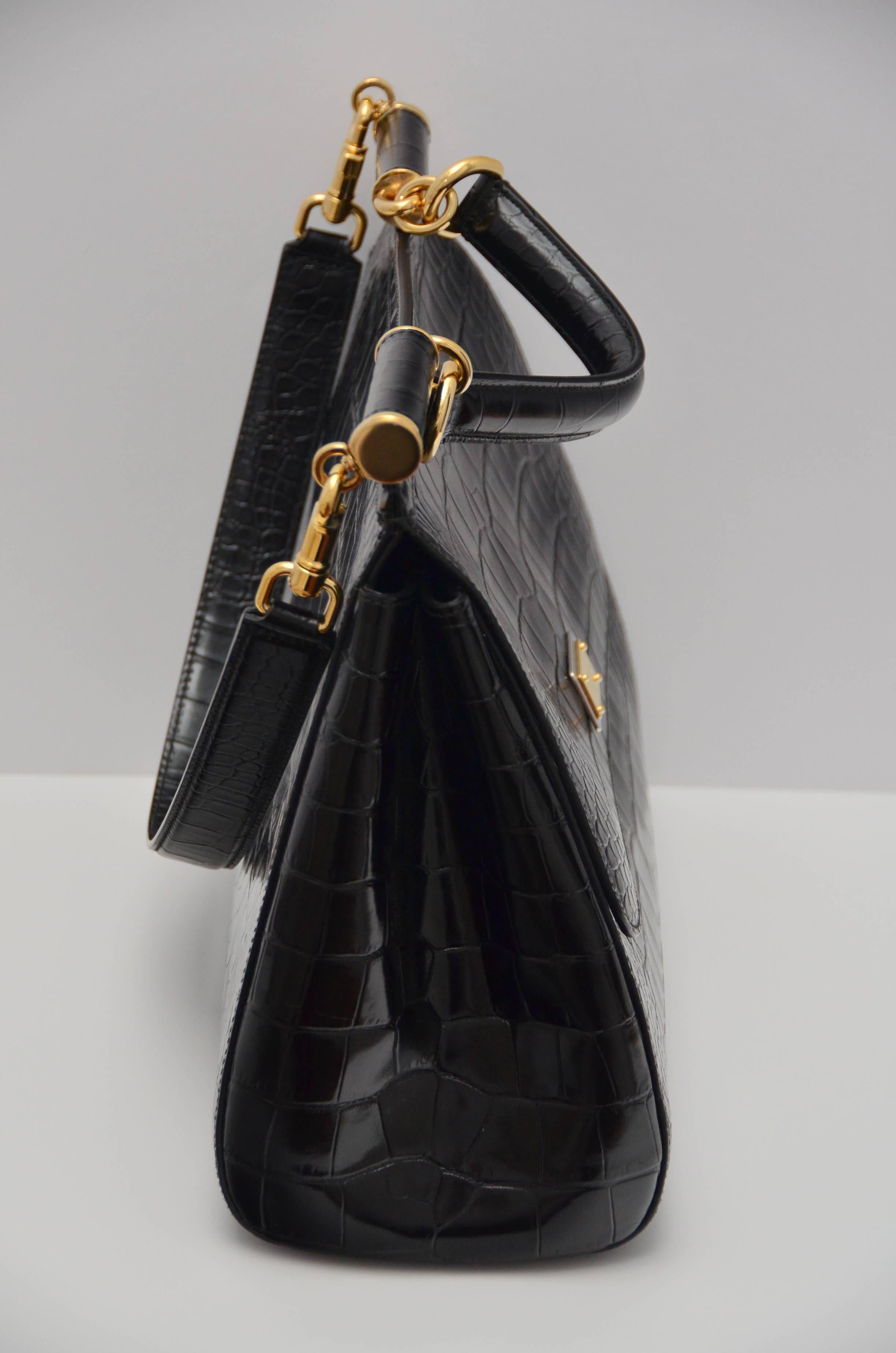 Dolce & Gabbana Krokodil  Handtasche Große Miss Sicily MINT für Damen oder Herren