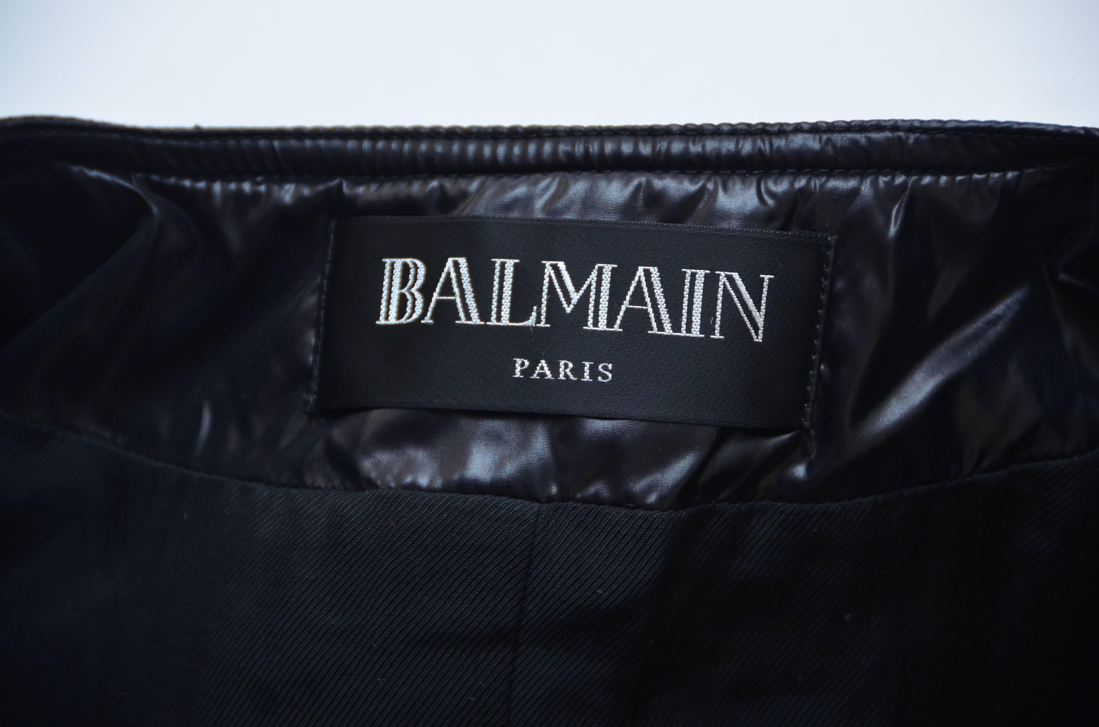 BALMAIN Black Quilted Techno Jacket Similar Seen On Beyonce And Nicki Minaj 40 2