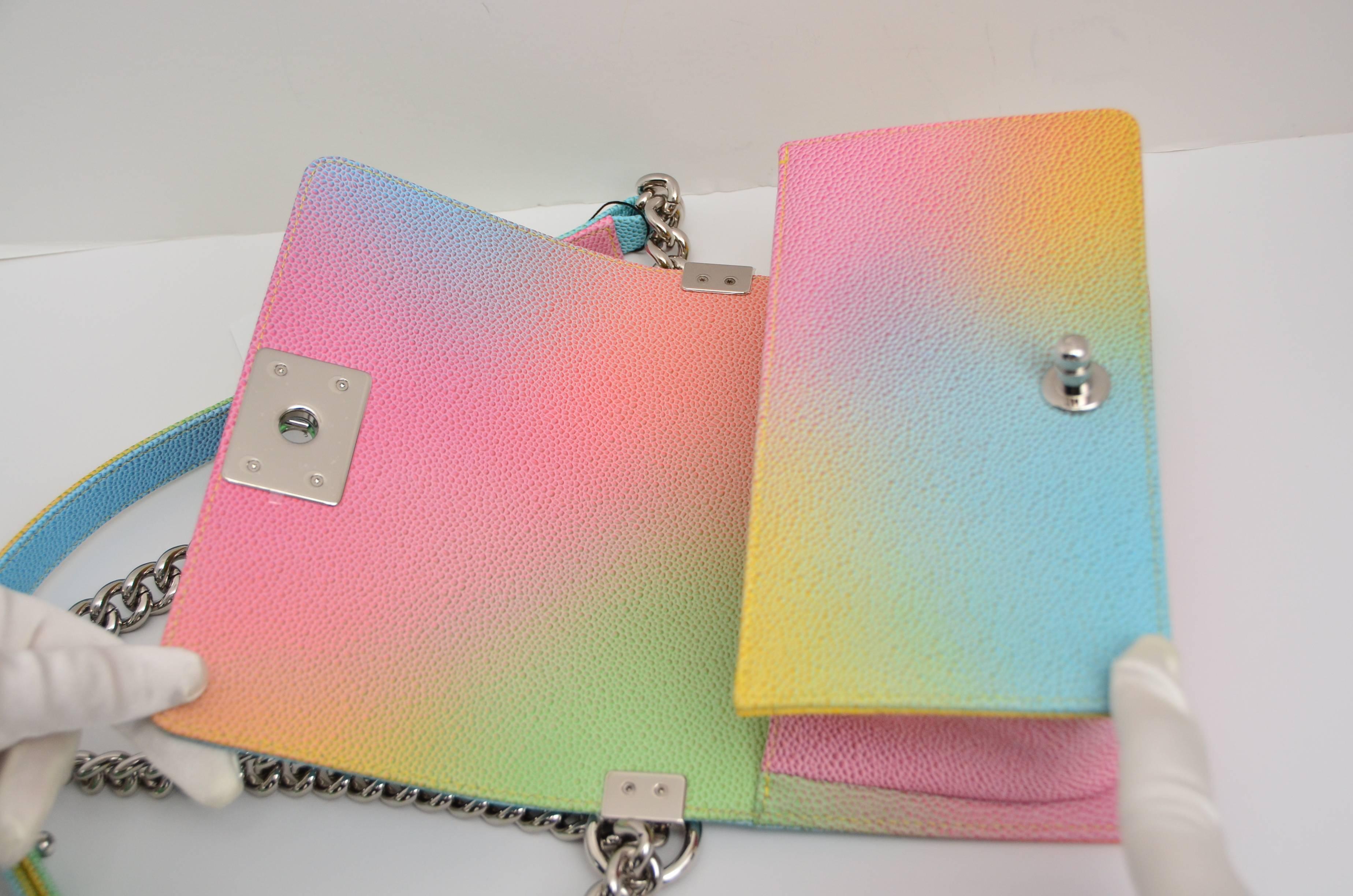 chanel boy bag rainbow