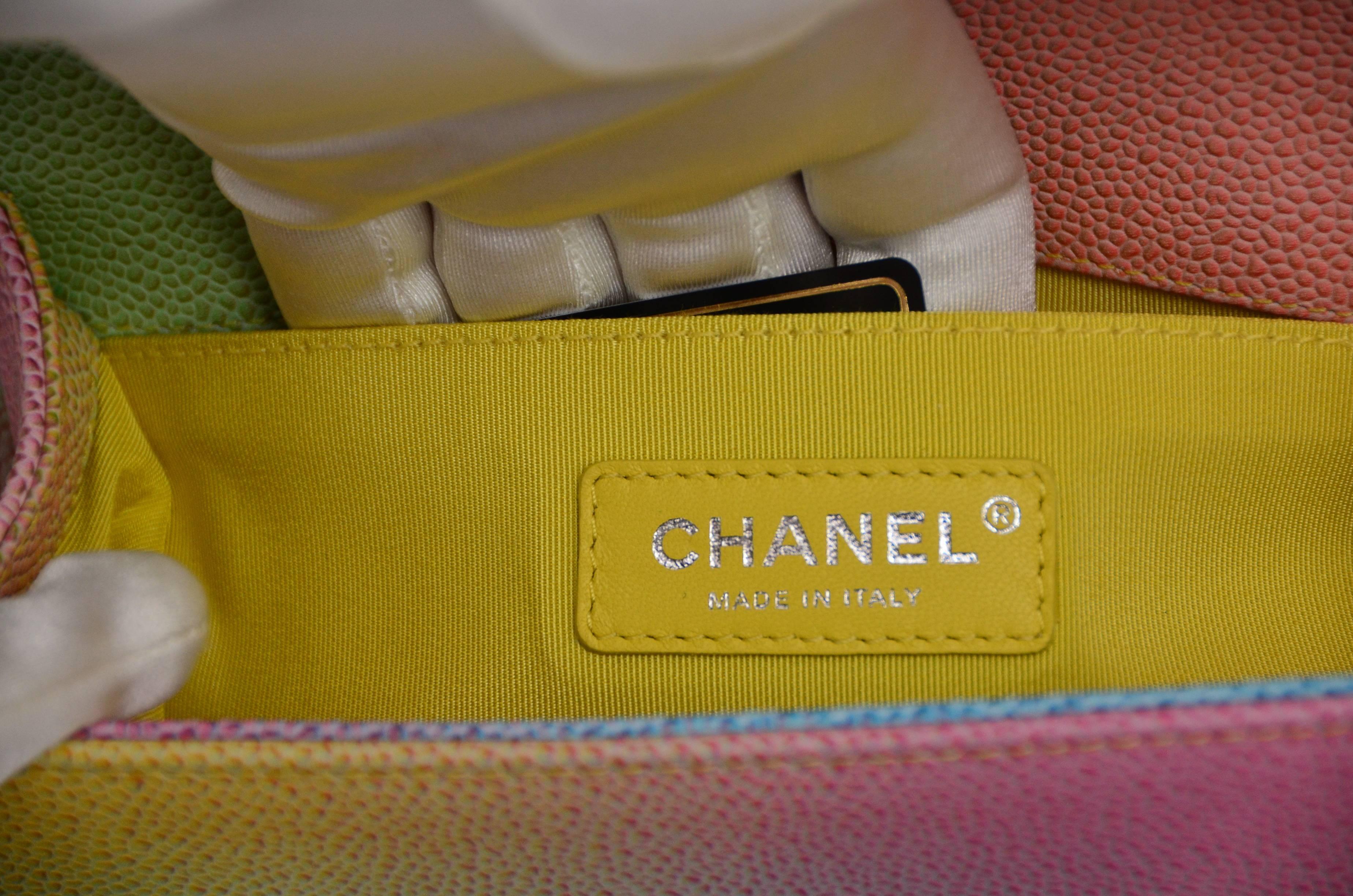 Brown Chanel Rainbow Chanel Boy Handbag Small '17 Crossbody NEW Sold Out