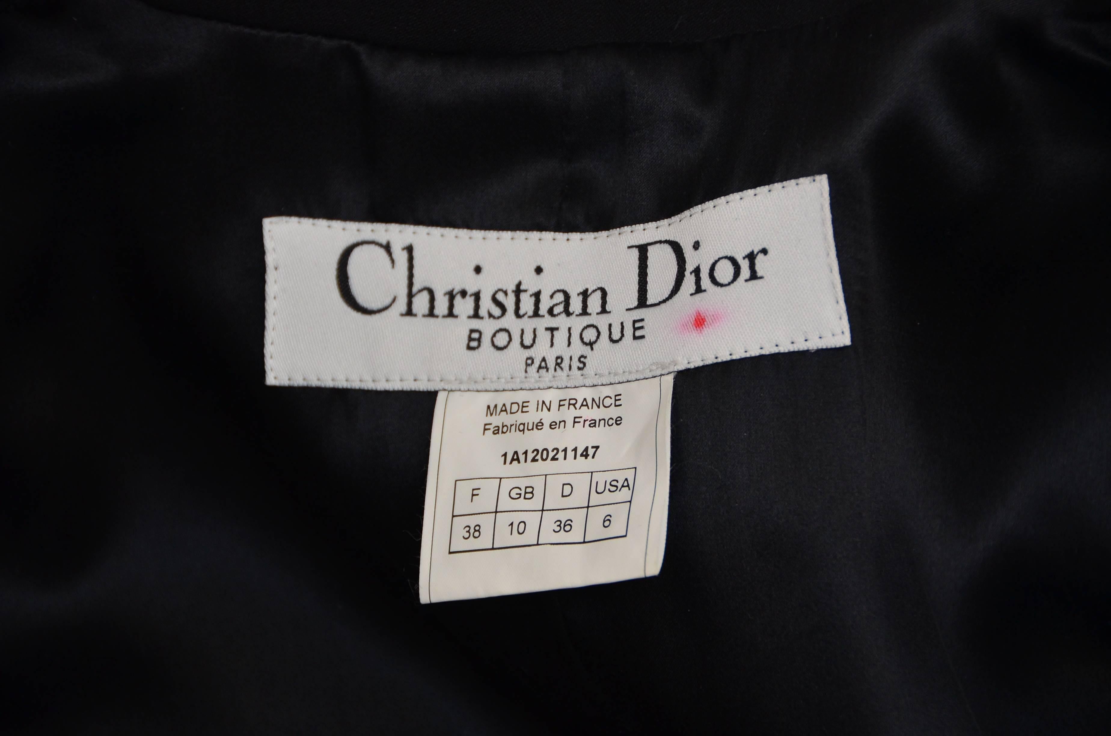 Christian Dior Black Jacket Blazer   Mint  6 US In Excellent Condition In New York, NY