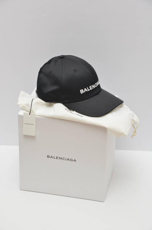 Balenciaga Black Logo Embroidered Hat NEW at 1stDibs | balenciaga black ...