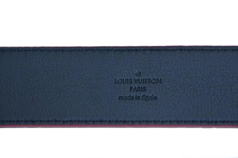 Louis Vuitton x Supreme Red Belt Sz 90 New With Tags/Box For Sale
