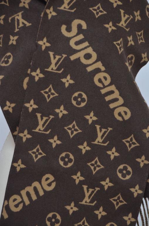 Supreme Leaks News on X: Supreme x Louis Vuitton monogram scarf