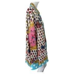 Versace Seidenhemd mit Marienkäfern und Schmetterlingen – NEU – Größe 48 IT
