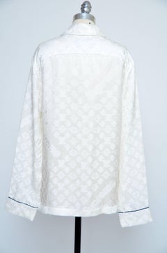 Louis Vuitton x Supreme Off White Pajama Shirt  Seen On Celine Dion New  S