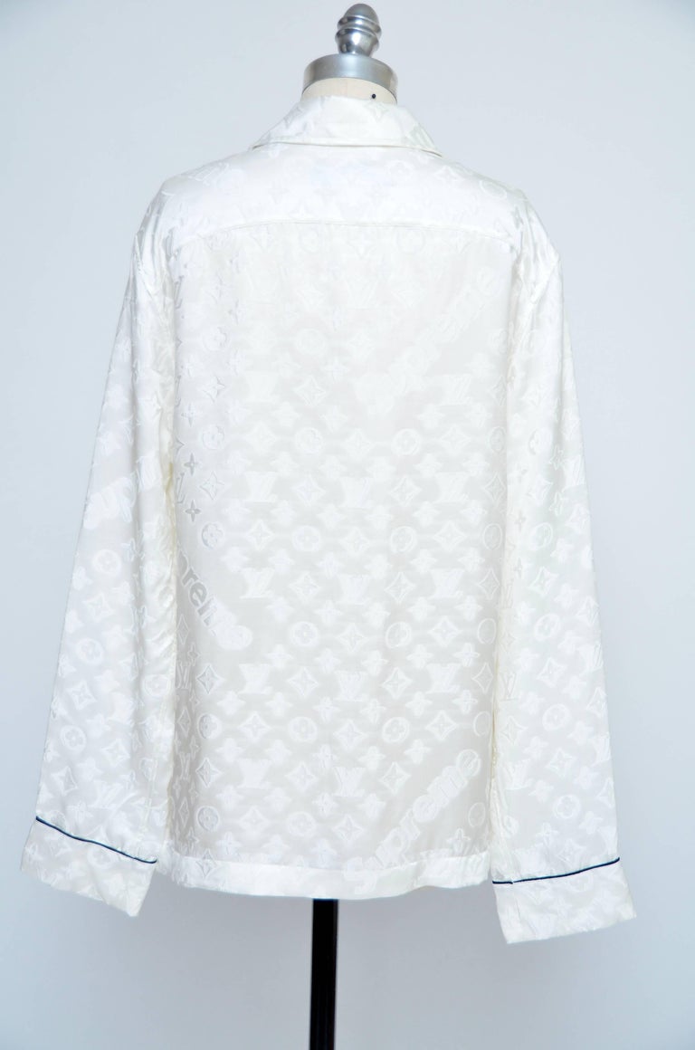 Louis Vuitton x Supreme Limited Edition White Pyjama Top M