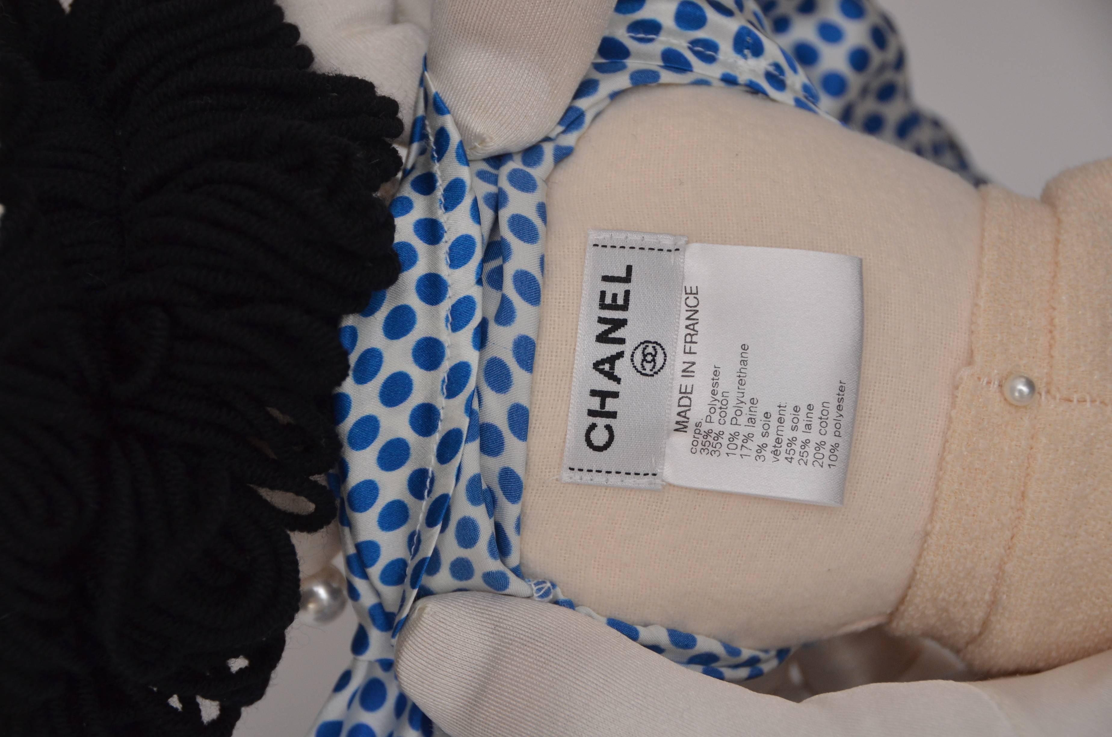 Gray Super Rare Chanel Doll Designed By Karl Lagerfeld For Pop-Up Shop Colette