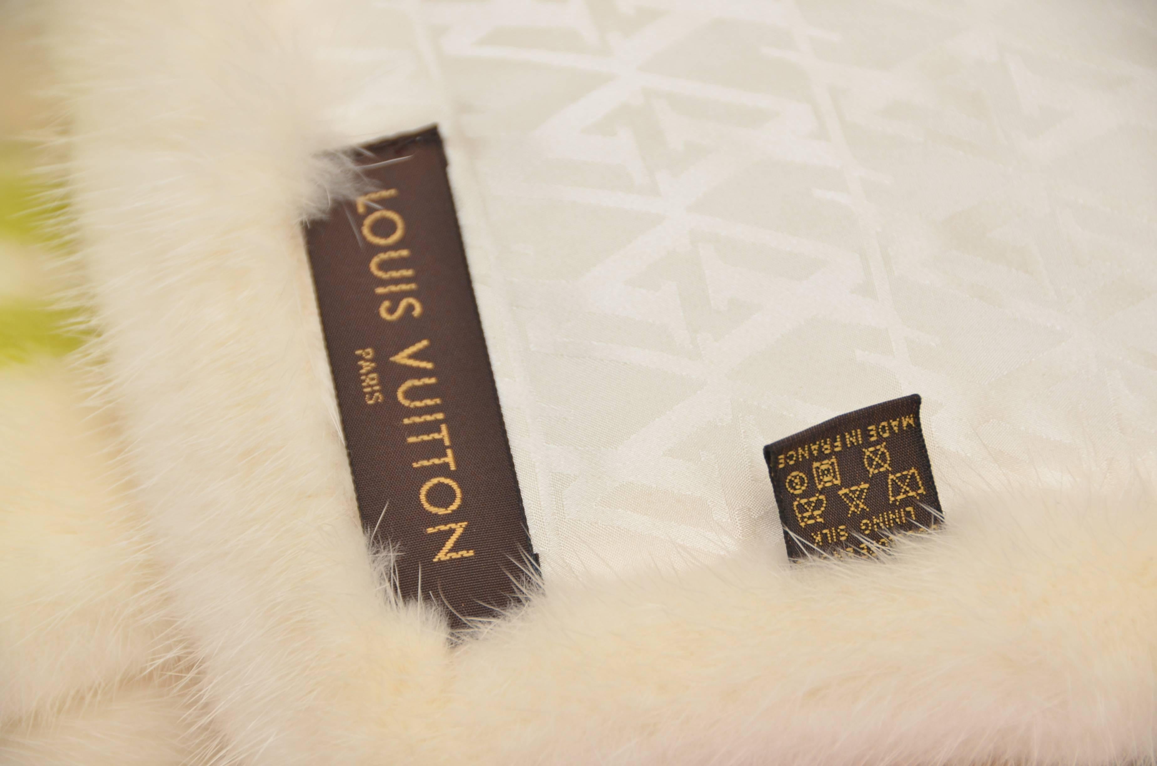 Amazing and super rare Louis Vuitton X Takashi Murakami collaboration mink scarf .
New without tags.
Approximate measure:Length: 64