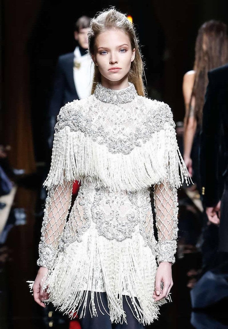 Balmain Pearls Crystals Dress 2016 Featured As ANGELIC GODDESSES In ...