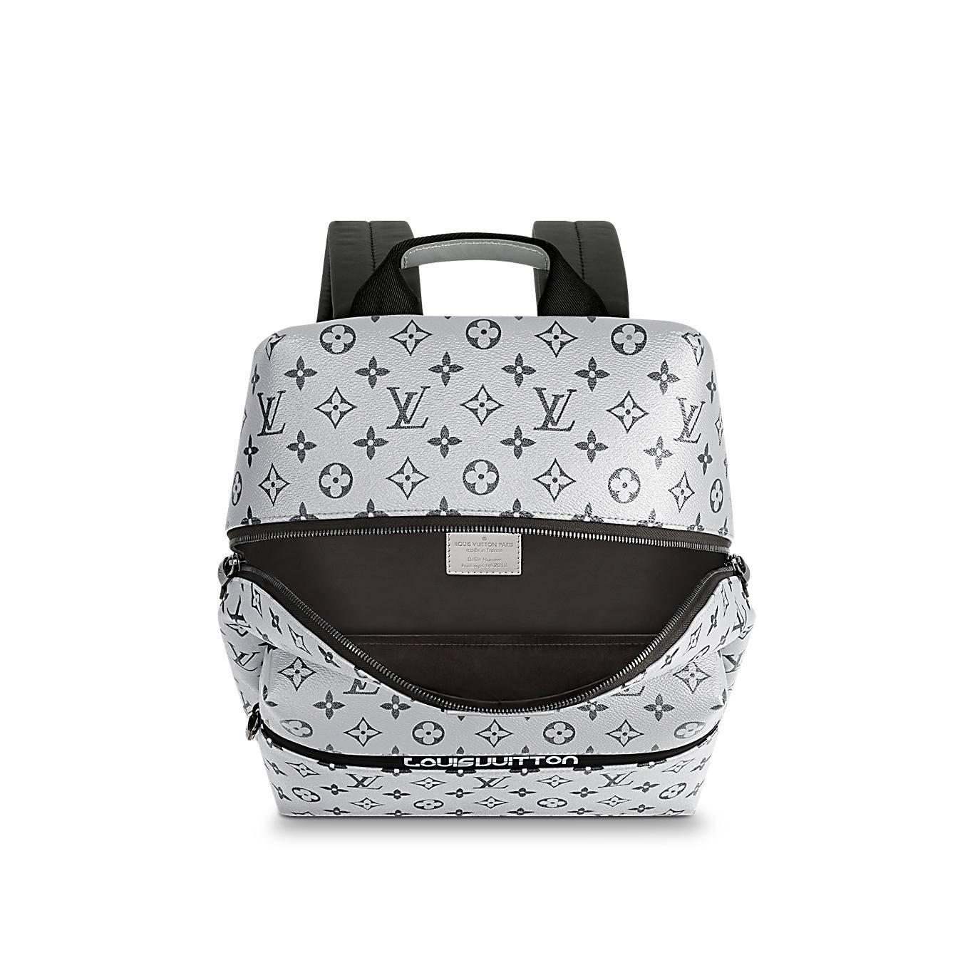 louis vuitton silver backpack