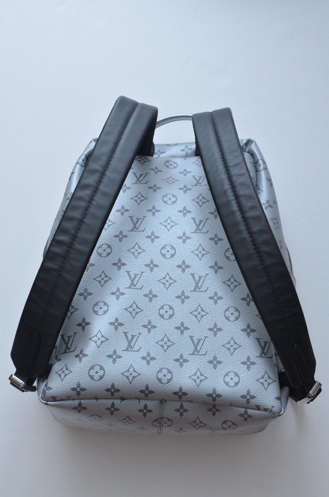 silver louis vuitton backpack