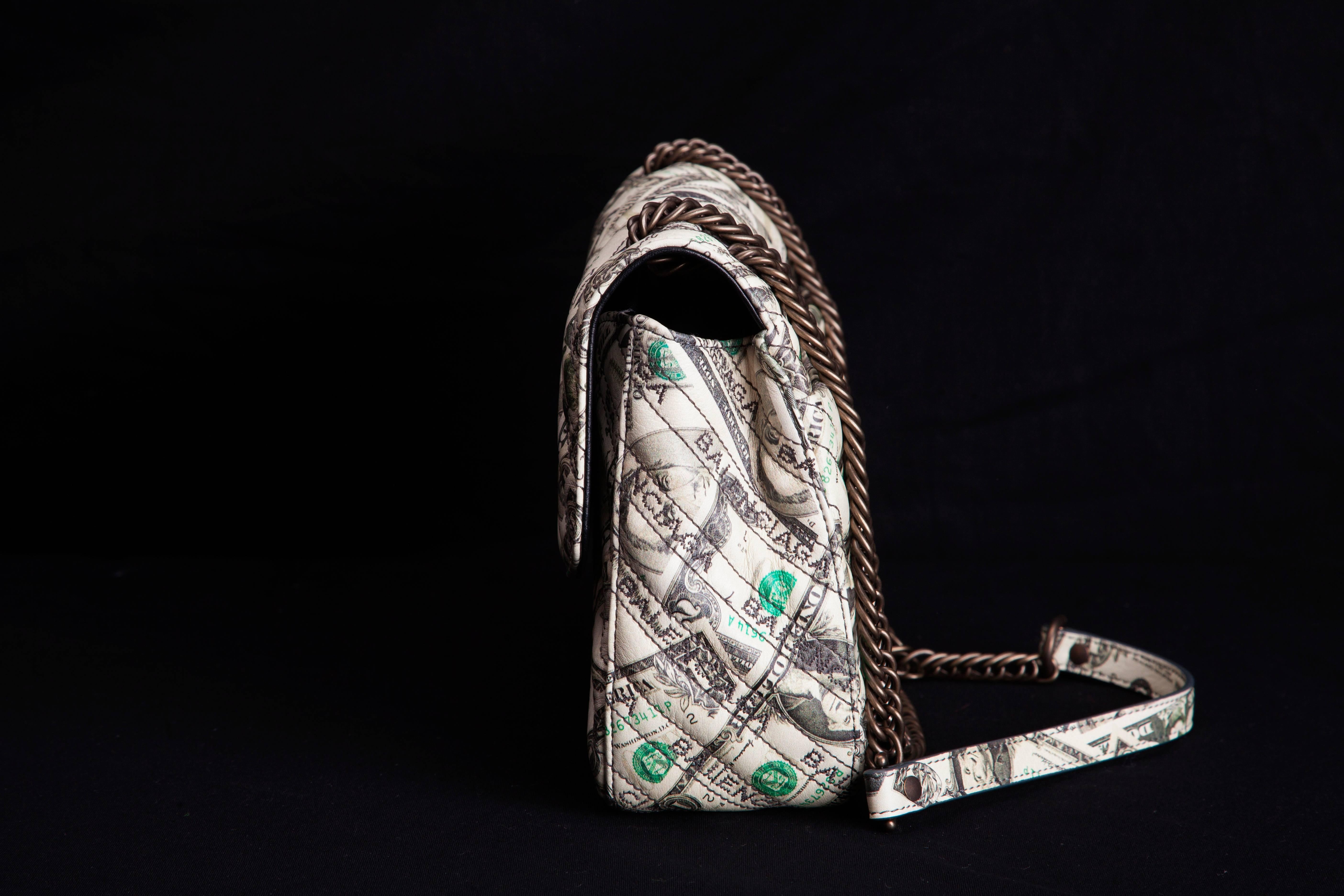 balenciaga money print bag