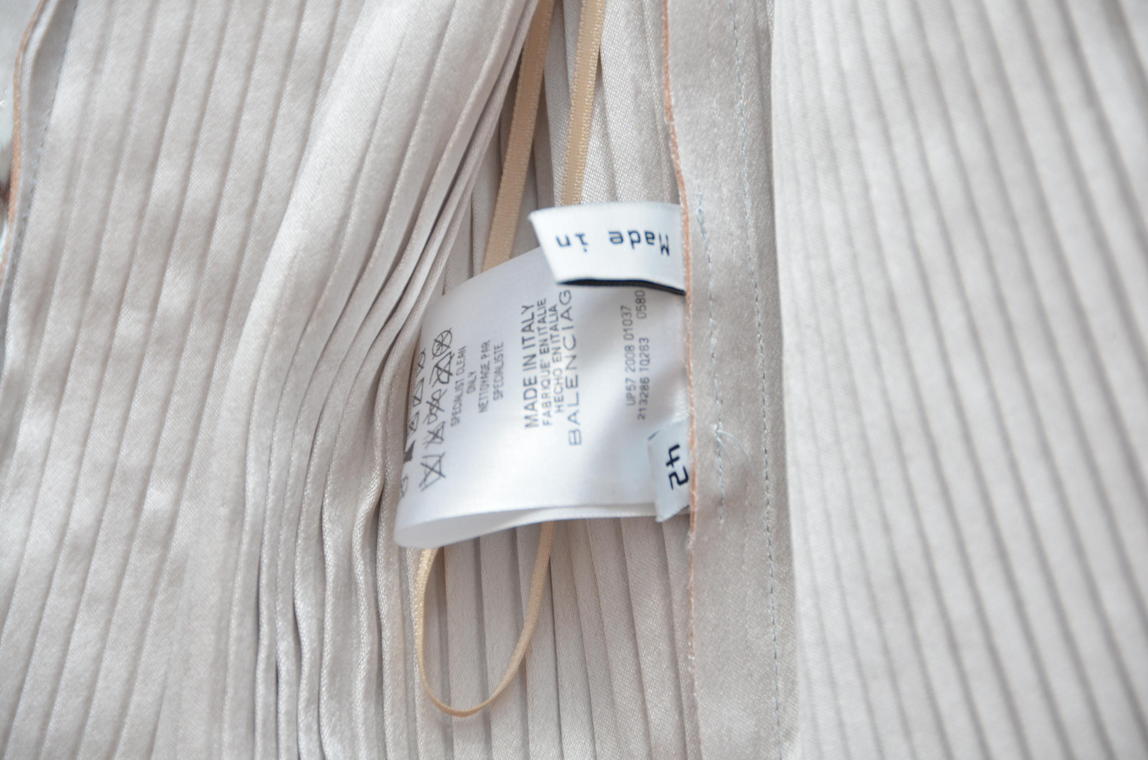 Women's or Men's Balenciaga By Nicolas Ghesquiere  Tissue-Fine Metallic Pleated Jacket, 2008