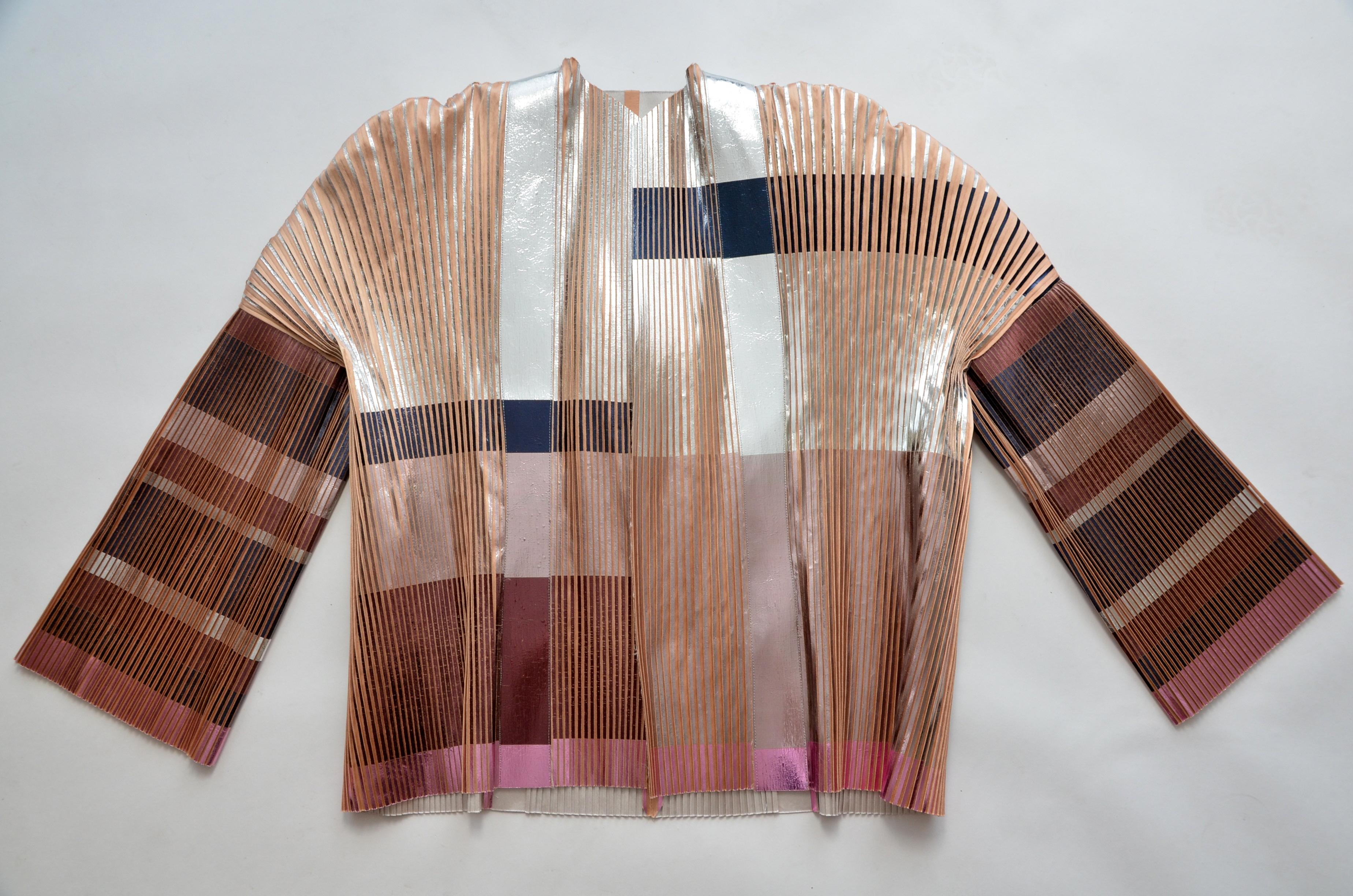 Balenciaga By Nicolas Ghesquiere  Tissue-Fine Metallic Pleated Jacket, 2008 2