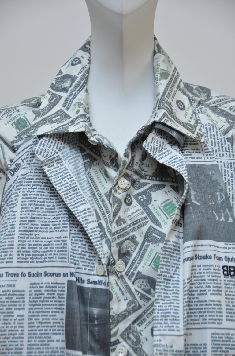 balenciaga money shirt