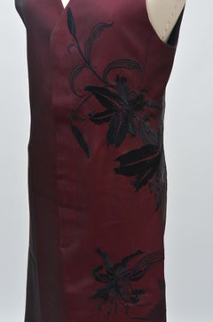 Alexander McQueen Vintage Burgundy Long Embroidered Vest Jacket