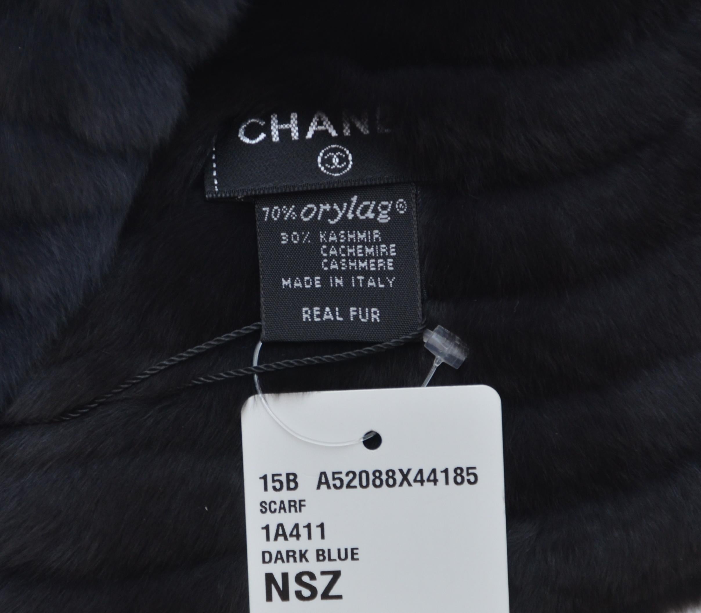 chanel orylag fur scarf