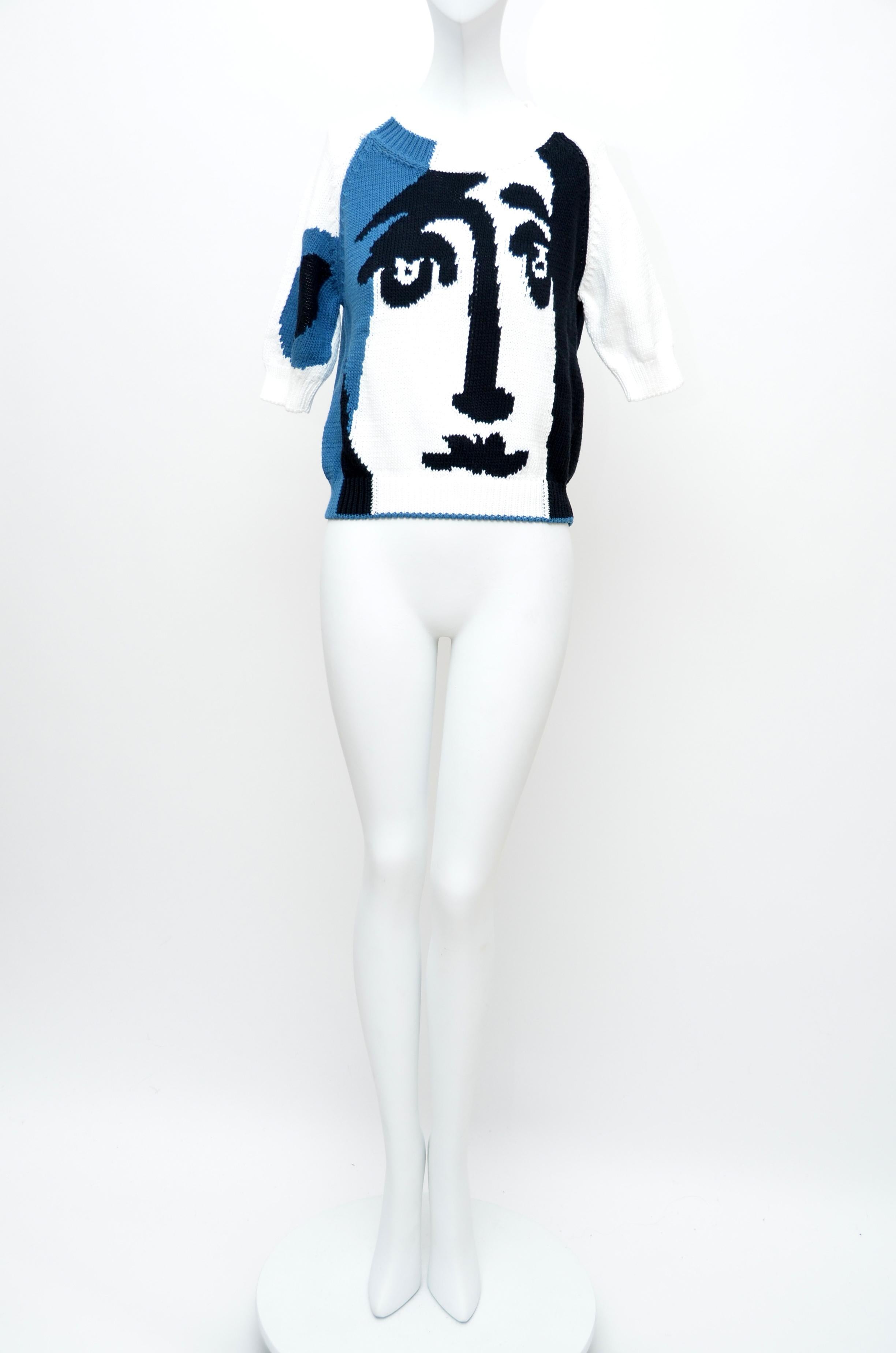 Raf Simons For Jil Sander Picasso Inspired Cubist Abstract Sweater Runway 2012  1