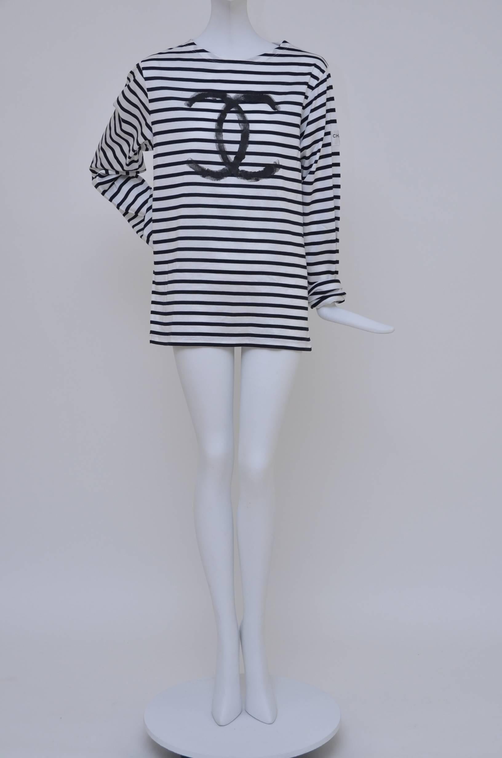 Women's CHANEL Christmas 2008 Shirt Limited As Seen On Mira Duma NEW Size S