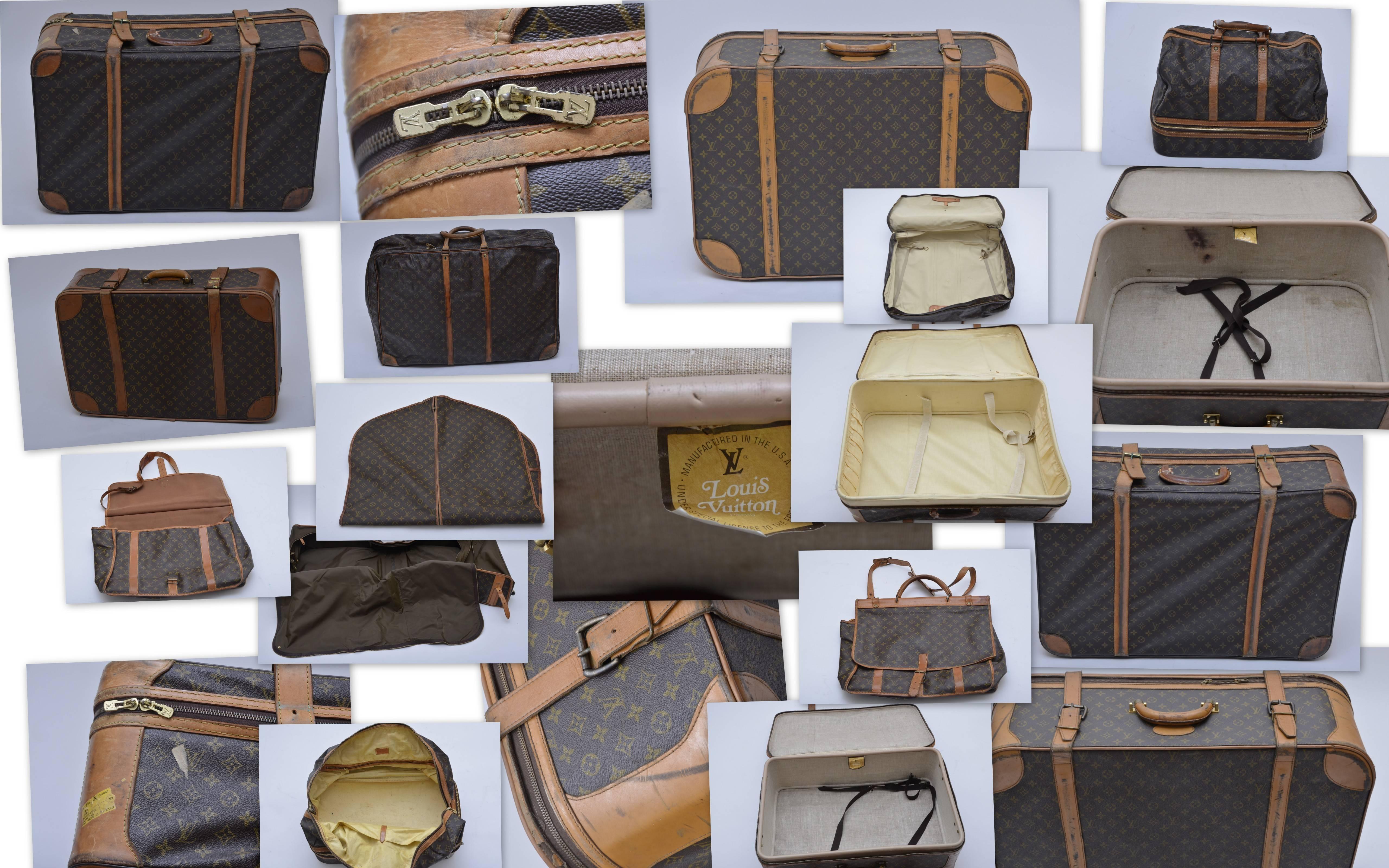 Louis Vuitton 8 Piece Traveling  Luggage 1970's - 1990's  2