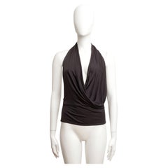 Chloe Stella McCartney S/S 2001 runway vintage halterneck top in black silk XS S