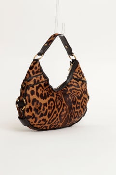 Yves Saint Laurent by Tom Ford A/W 2002 Mombasa Hobo Bag in Leopard Animal Print
