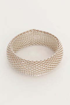 Tiffany & Co Somerset Wide Mesh Cuff Bracelet in Sterling Silver