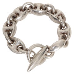 Hermes Rare Vintage Margiela Era Large Neptune Bracelet in 925 Sterling Silver