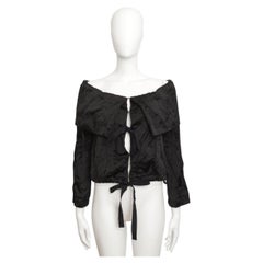 Prada S/S 2009 Runway Metal Crinkle Jacket Top w/ Tie Closure