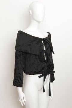 Prada S/S 2009 Runway Metal Crinkle Jacket Top w/ Tie Closure