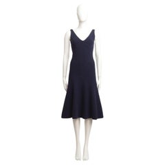 Celine by Phoebe Philo Autumn / Winter 2013 Dress in Navy Stretch Wool Boucle