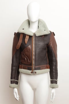 Rare Balenciaga Nicolas Ghesquiere A/W 2003 Aviator Leather Shearling Jacket