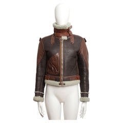 Rare Balenciaga Nicolas Ghesquiere A/W 2003 Aviator Leather Shearling Jacket