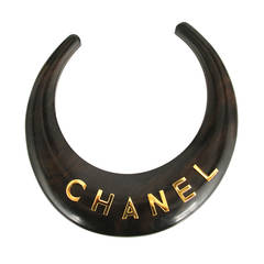 Vintage Chanel Wood Collar Necklace