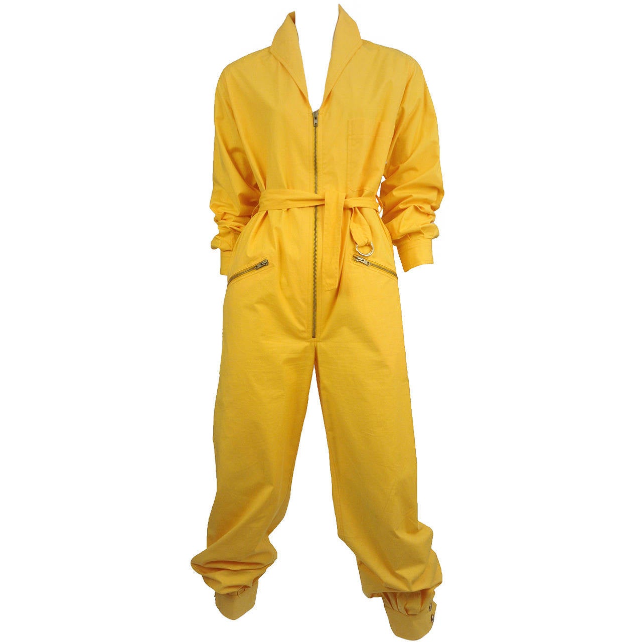 Yves Saint Laurent Yellow Cotton Mechanics Romper