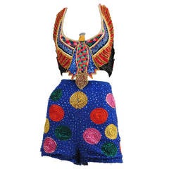 Vintage Gianni Versace Beaded Pheonix Ensemble