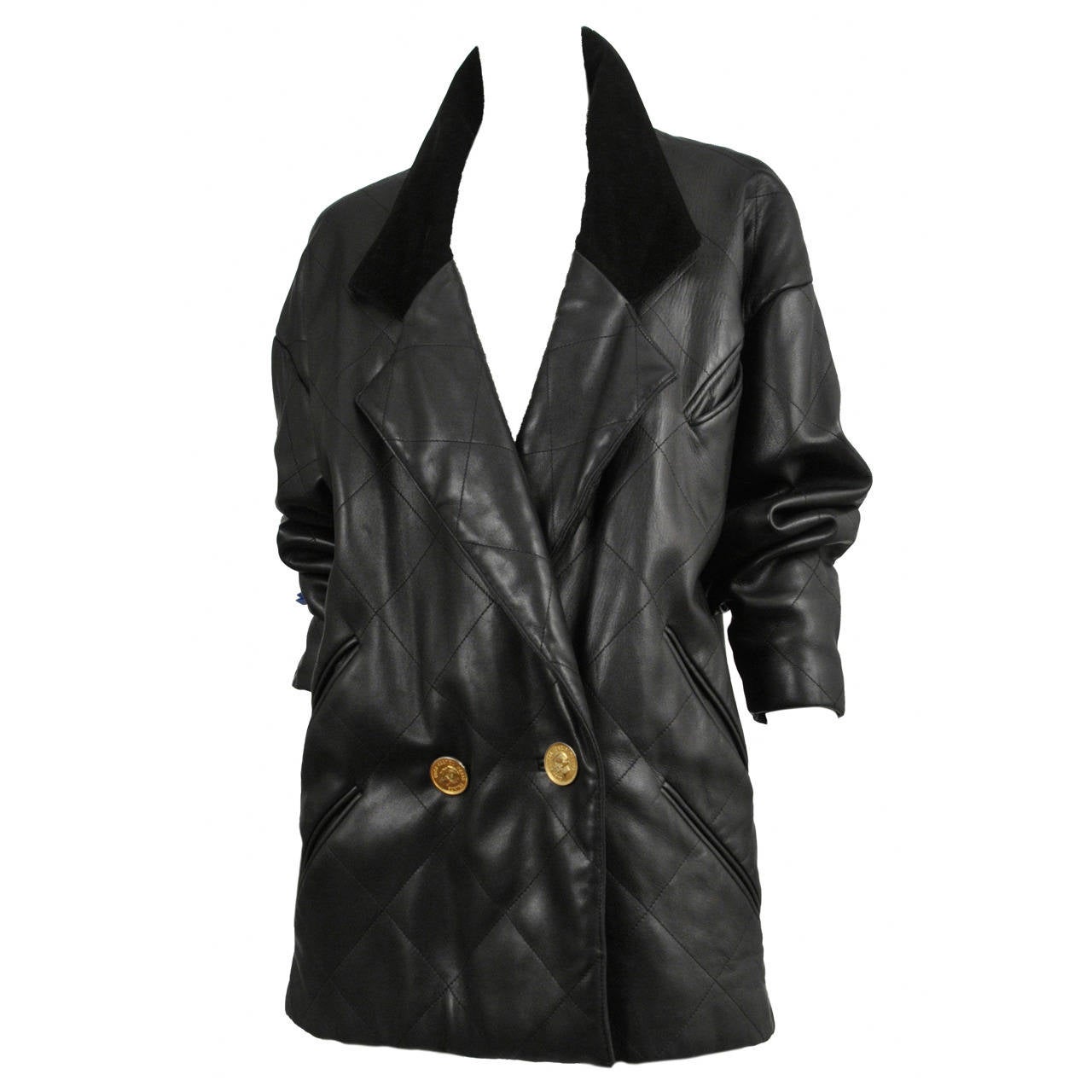 Vintage Chanel Quilted Leather Jacket at 1stDibs