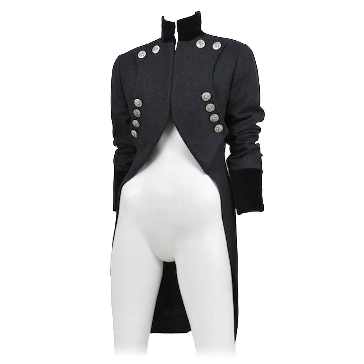 Dolce Gabbana Grey Wool Military Jacket