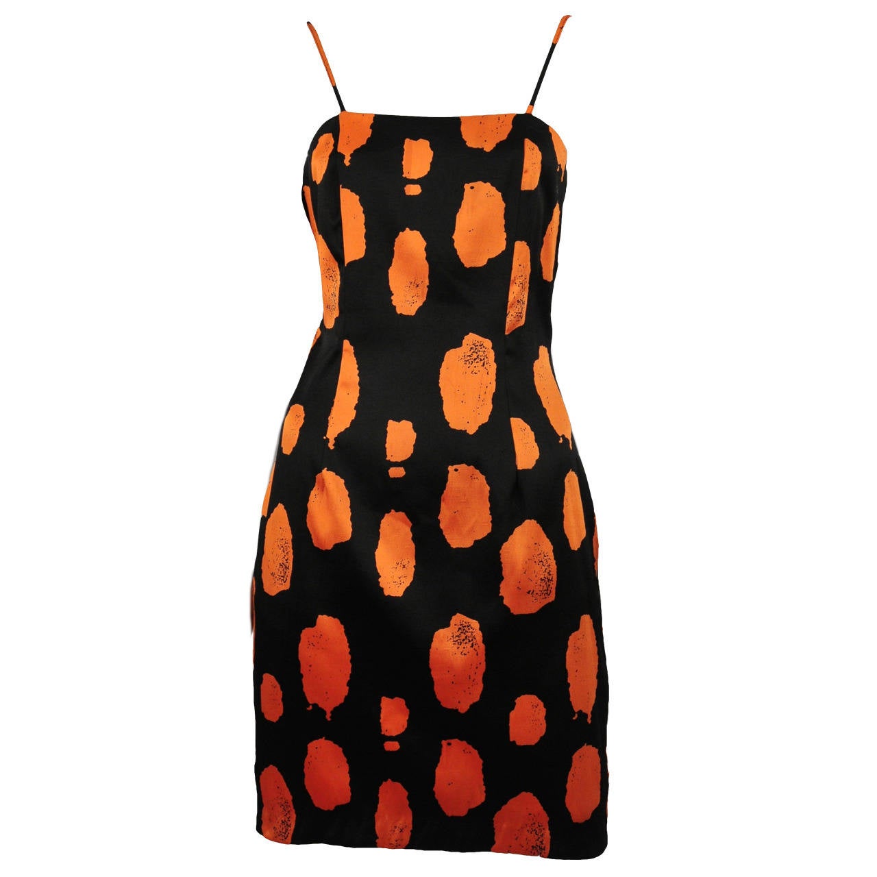 Stephen Sprouse Orange Spotted Mini Dress