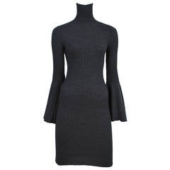 Jean Paul Gaultier Grey Ribbed Dress