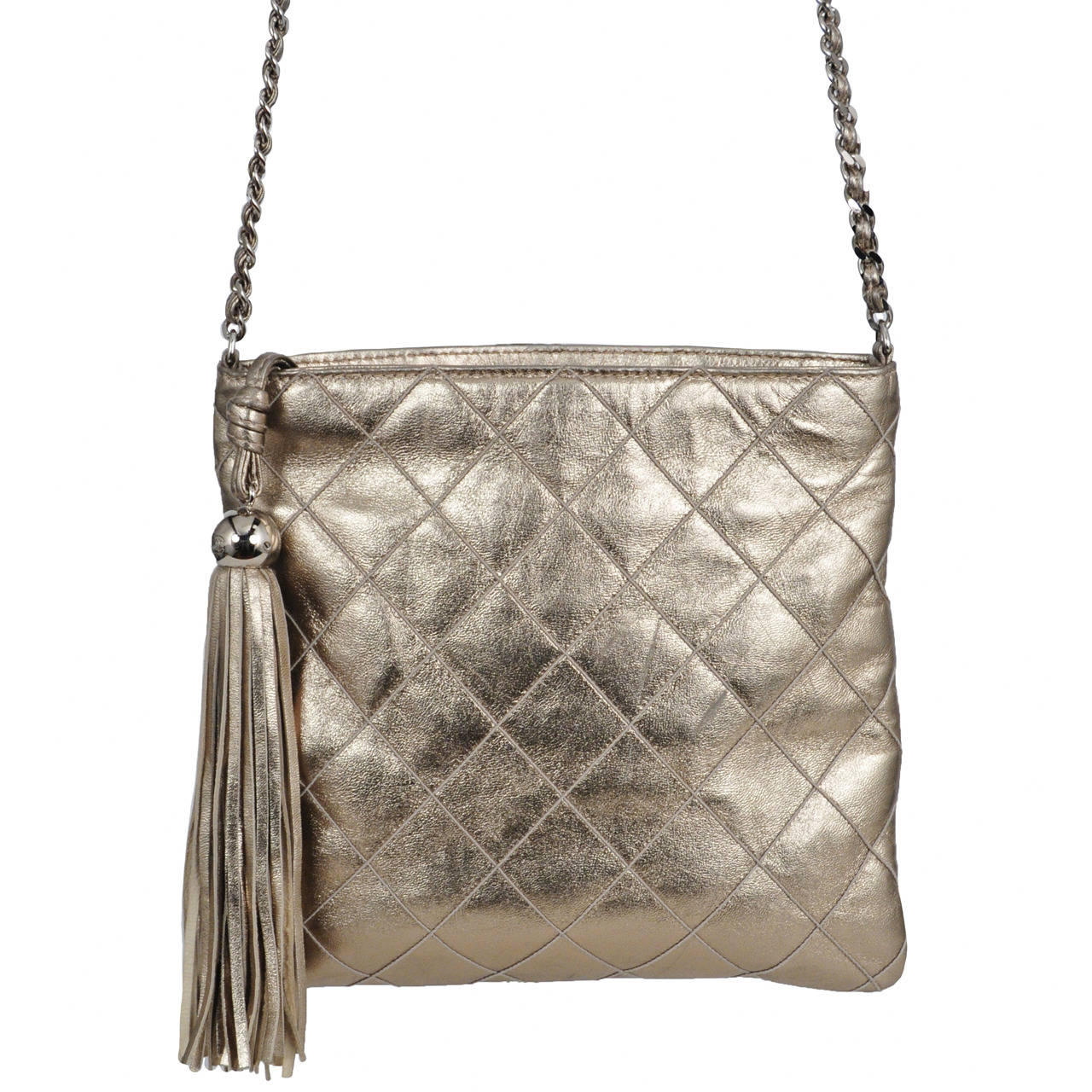 Chanel Pale Gold Tassel Bag