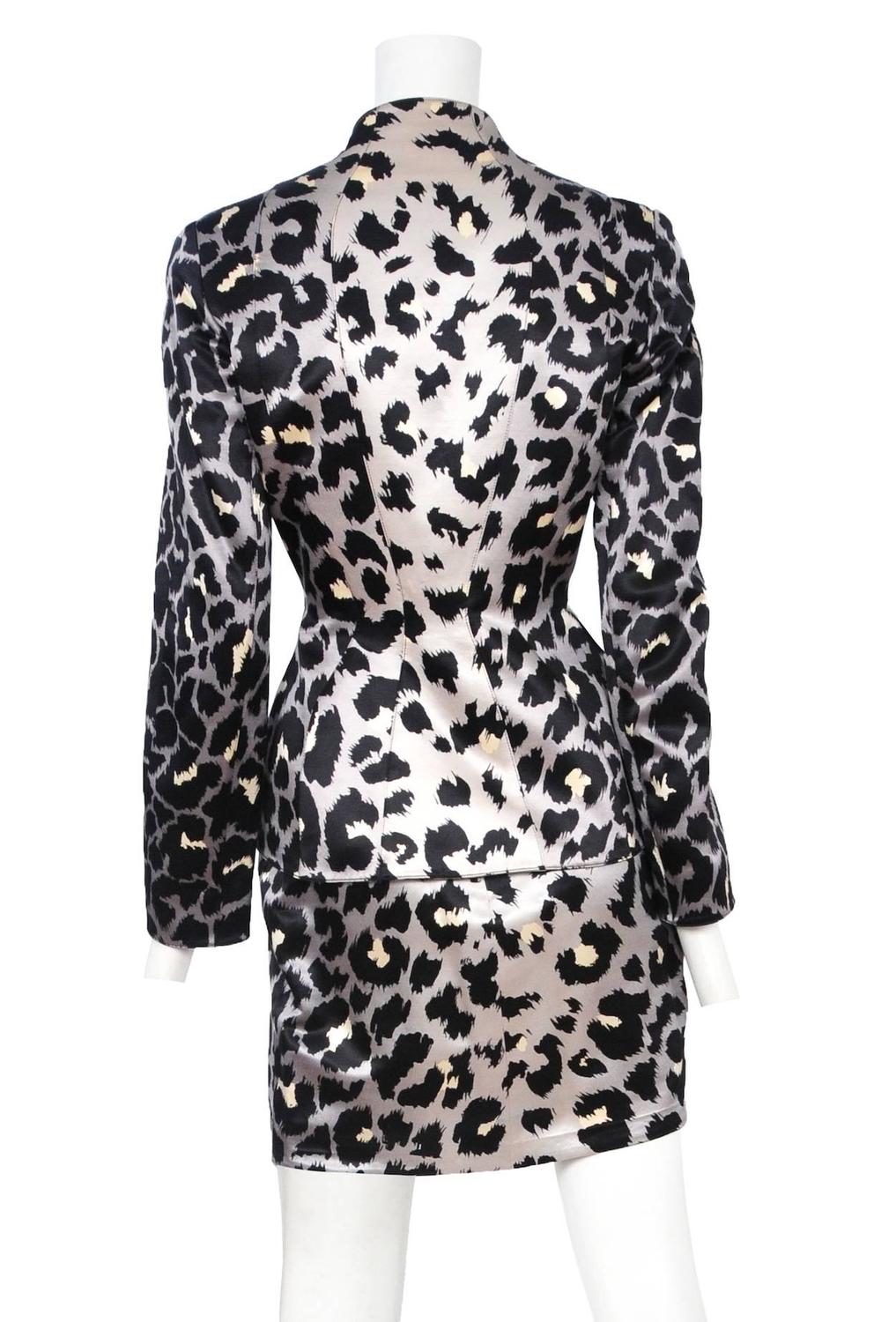 Thierry Mugler Grey Leopard Suit For Sale at 1stdibs