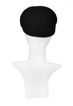 Super Rare Comme des Garcons 2 Way Black Wool Avant Garde Hat Circa 1990
