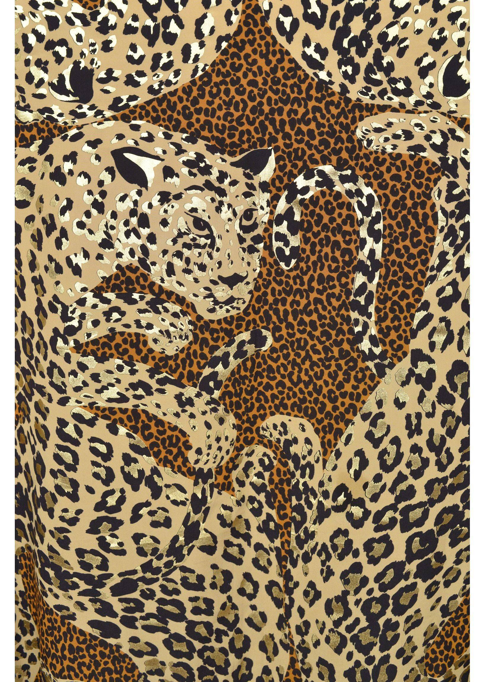 silk leopard print scarf