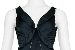 Tom Ford for Gucci Dark Green Satin Backless Evening Gown