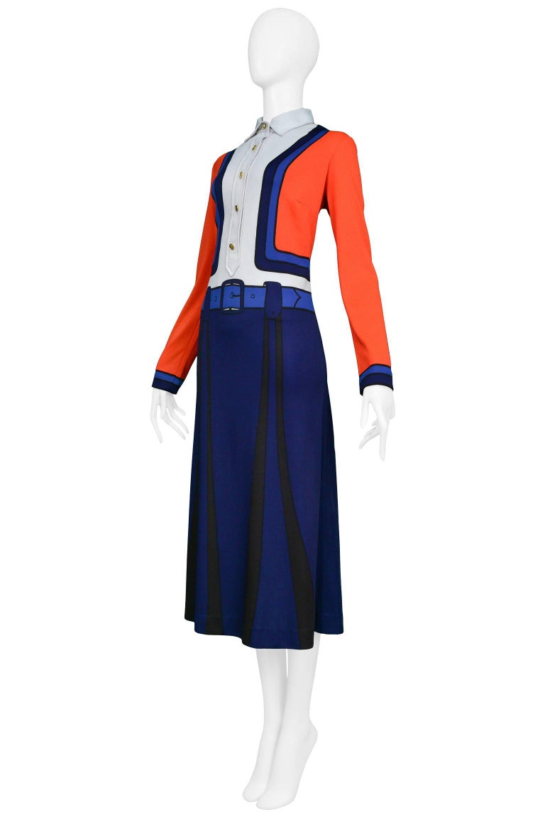 Women's Roberta di Camerino Trompe Suit Red, Blue, Black, White Max Dress  For Sale