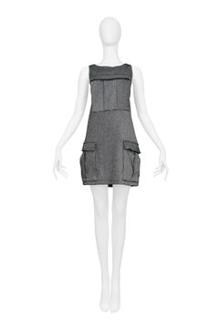 Vintage Stephen Sprouse Metallic Silver Cargo Dress
