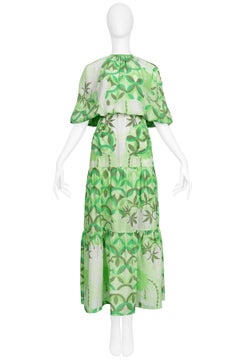 Walter Van Beirendonck Vintage Green Silk Abstract Ensemble