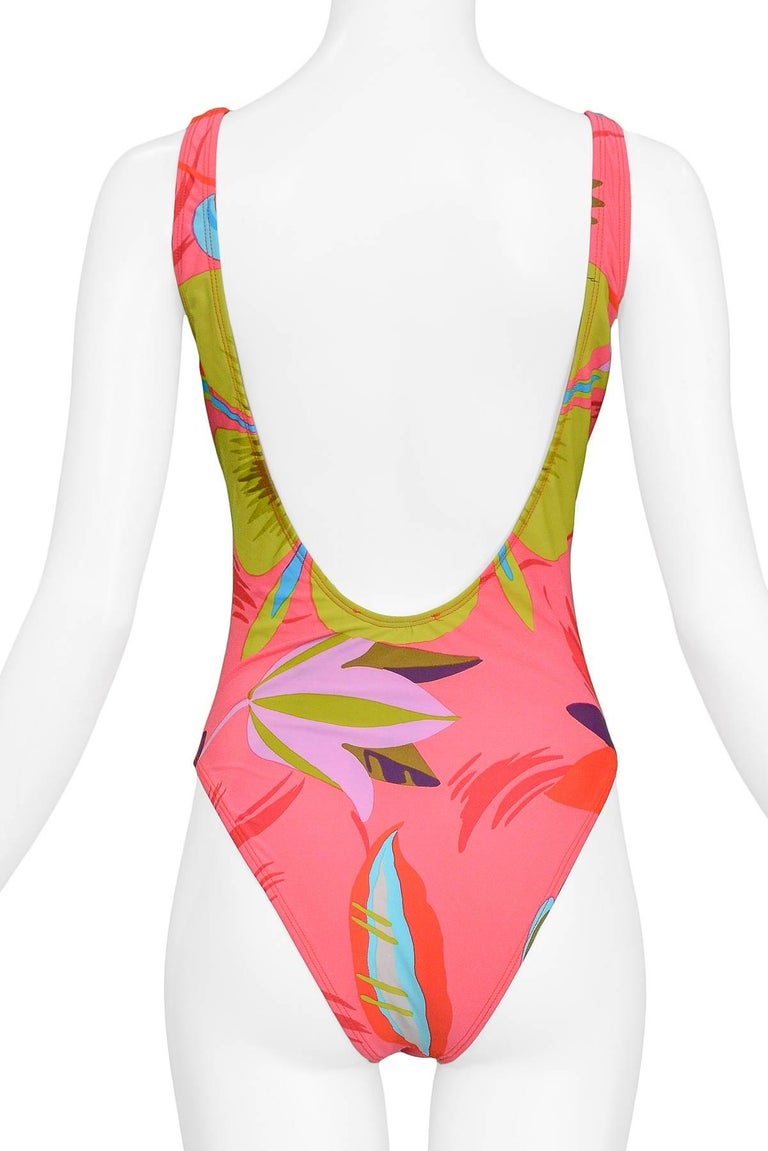 1999 Tom Ford for Gucci Pink Floral OnePice Swimsuit at 1stDibs pink